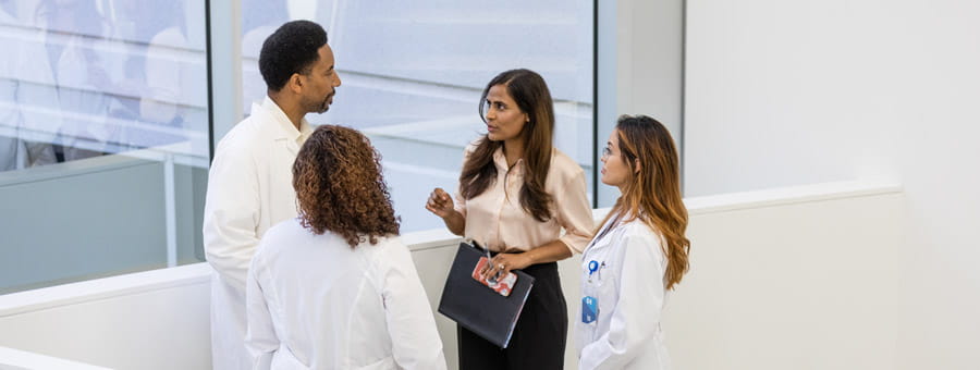 Hospital staff team meeting.