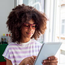 Child using a tablet